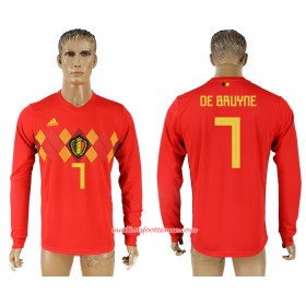 Maillot/Tenue Belgique Kevin De Bruyne 7 Domicile Coupe du monde 2018 Manche Longue
