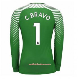 Maillot/Tenue Manchester City Manche Longue Gardien Claudio Bravo 1 Domicile 2017/2018