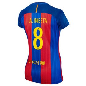 Maillot de A iniesta Barcelone Femme Domicile 2016/2017