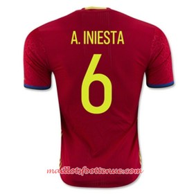 Maillot de A INIESTA Espagne Domicile Euro 2016