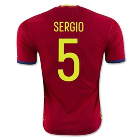 Maillot de SERGIO Espagne Domicile Euro 2016