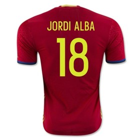 Maillot de JORDI ALBA Espagne Domicile Euro 2016