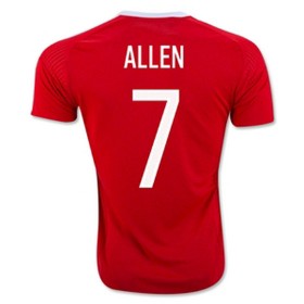 Maillot de ALLEN Pays de Galles Domicile Euro 2016