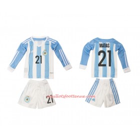 Maillot/Tenue Argentine Matias 21 Enfant Domicile 2016 Manche Longue