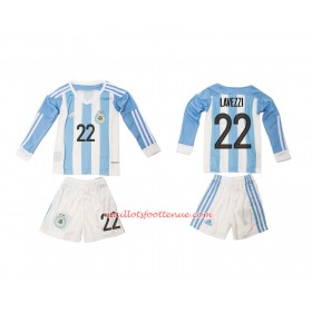 Maillot/Tenue Argentine Lavezzi 22 Enfant Domicile 2016 Manche Longue