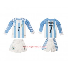 Maillot/Tenue Argentine  Manche Longue Angel Di Maria 7 Enfant Domicile 2016