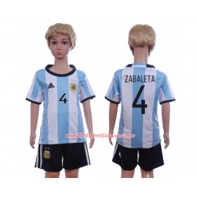 Maillot/Tenue Argentine Zabaleta 4 Enfant Domicile 2016