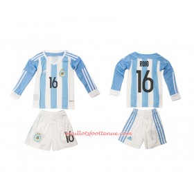 Maillot/Tenue Argentine Rojo 16 Enfant Domicile 2016 Manche Longue