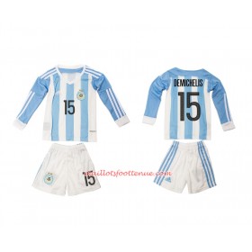 Maillot/Tenue Argentine Demichelis 15 Enfant Domicile 2016 Manche Longue