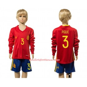 Maillot/Tenue Espagne Manche Longue Pique 3 Enfant Domicile 2016