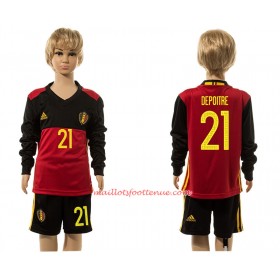 Maillot/Tenue Belgique Manche Longue Depoitre 21 Enfant Domicile 2016