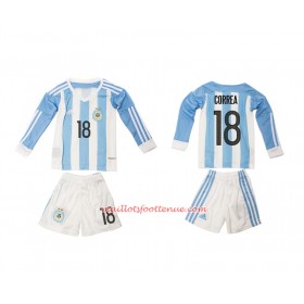 Maillot/Tenue Argentine Correa 18 Enfant Domicile 2016 Manche Longue