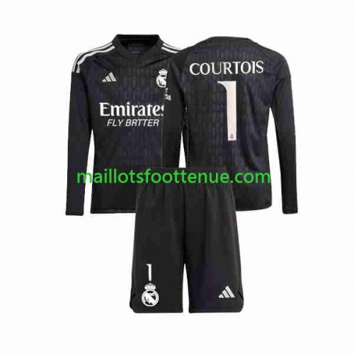 Real Madrid 1 Courtois 2024/2025 Shirt and Goalkeeper Pants Set