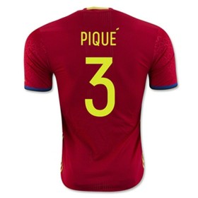Maillot de PIQU Espagne Domicile Euro 2016